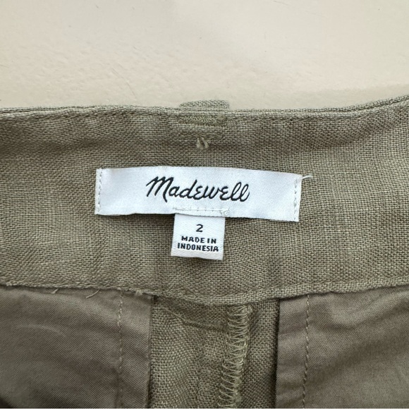 Madewell The Harlow High Rise Wide Leg Pant in 100% Linen in Distant Surplus 2 - Picture 13 of 16